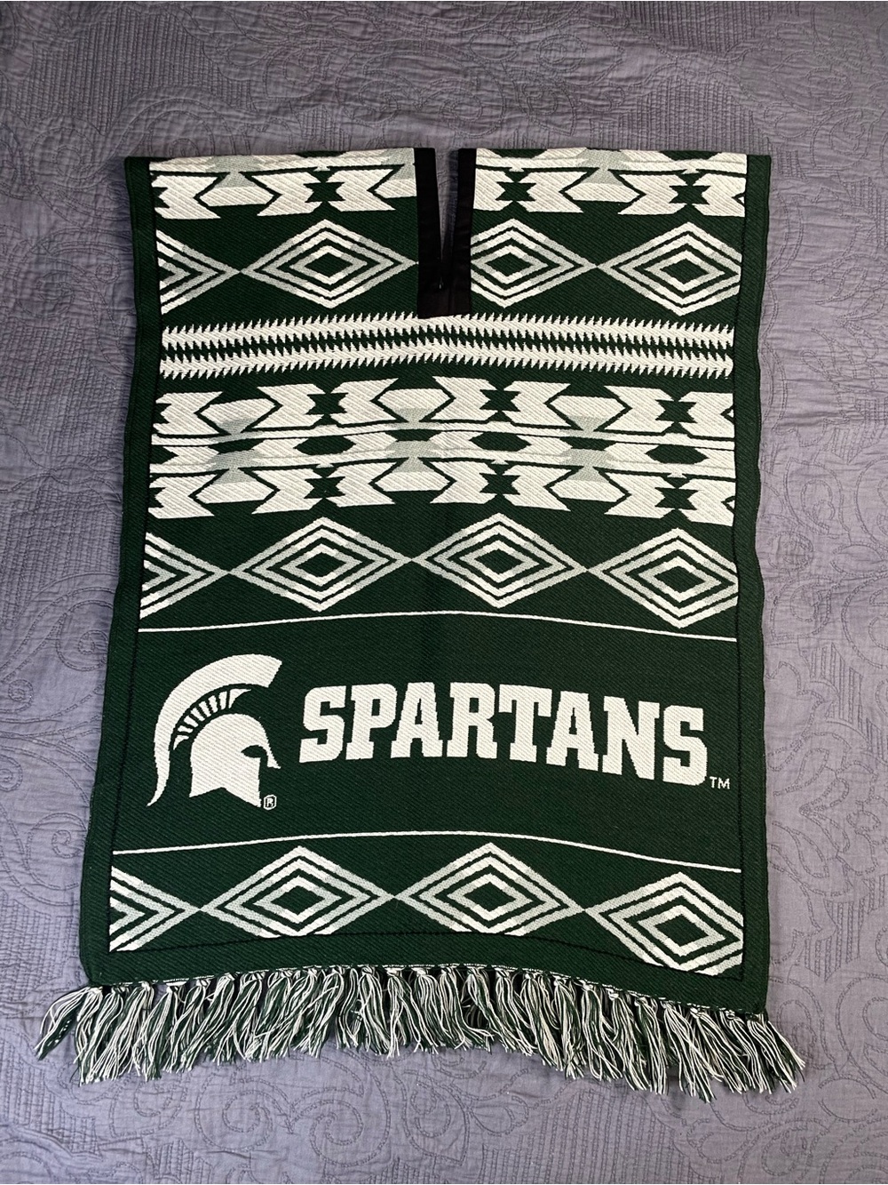 Michigan State Spartans Knit Poncho MSU Spartans One Size